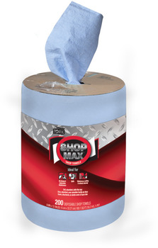 Tork Advanced ShopMax Wiper 450, Centerfeed Refill, 9.9" x 218.33 Feet, Blue, 2 Rolls/Case