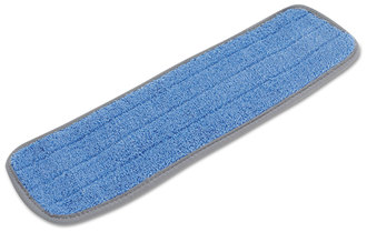 Boardwalk® Split Microfiber Flat Mop Head with Hook and Loop Back. 18 X 5 in. Blue. 12/case.
