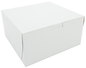 Bakery Box.  1-Piece, Tuck Top.  8" x 8" x 4".