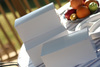 A Picture of product 251-115 Carry-Out Box.  1-Piece, Lunch Tuck Top.  8-7/8" x 4-7/8" x 3-1/16".  White Color, 250/Case
