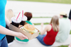 A Picture of product 251-222 SCT 4-Corner Kraft Paperboard Pop Up Food & Drink Trays. 10 X 6-1/2 X 2-1/2 ft. 250 trays/case.