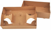 A Picture of product 251-222 SCT 4-Corner Kraft Paperboard Pop Up Food & Drink Trays. 10 X 6-1/2 X 2-1/2 ft. 250 trays/case.