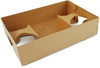 A Picture of product 251-222 SCT 4-Corner Kraft Paperboard Pop Up Food & Drink Trays. 10 X 6-1/2 X 2-1/2 ft. 250 trays/case.