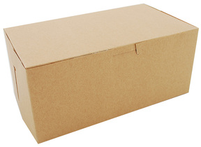 Bakery Box.  Kraft Board.  9" x 5" x 4".