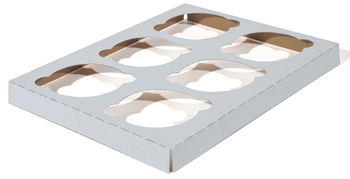 Cupcake Insert, Fits in 9" x 7" Box, Holds Six 2-1/2" in diameter Cupcakes, 200/Case