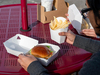 A Picture of product 173-105 French Fry Food Scoop Containers. 3 X 1-15/16 X 4-1/4 in. White. 1000/case.