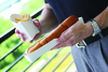 A Picture of product 193-204 SCT® Paperboard Hot Dog Trays. 10 1/4 X 1 1/2 X 1 1/4 in.  White. 100 trays/sleeve, 5 sleeves/carton.