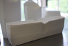 A Picture of product 193-204 SCT® Paperboard Hot Dog Trays. 10 1/4 X 1 1/2 X 1 1/4 in.  White. 100 trays/sleeve, 5 sleeves/carton.