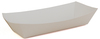 A Picture of product 251-142 SCT Hot Dog Food Trays. 7 X 2.75 X 1.5 in. White. 250/sleeve, 4 sleeves/case.