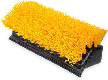 Flo-Pac Hi-Lo Floor Scrub Brush with Squeegee 10 in. Black.