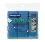 WYPALL* Microfiber Cloths with Microban® Protection. 15.75" x 15.75" Wiper. Blue Color. 6 Wipers/Pack.