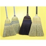 Corn/Fiber Broom.  Lobby Broom.  7/8" x 30" Clear Handle.