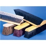 Floor Sweep Brush.  Black Polypropylene Fiber.  24" Long with 3" Trim.