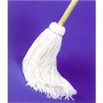 Cotton Deck Mop on a Stick. 24 oz. 1-1/8" x 54" Wood Handle.