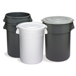 Huskee™ Round Lid. 22-1/4" Diameter x 1-3/8". Gray Color. Fits 32 Gallon Container.