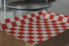 A Picture of product SCH-0590 Southern Champion Checkerboard Lunch Trays. 10-1/2 X 7-1/2 X 1-1/2 in. Red and White. 250/case.