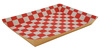 A Picture of product SCH-0590 Southern Champion Checkerboard Lunch Trays. 10-1/2 X 7-1/2 X 1-1/2 in. Red and White. 250/case.