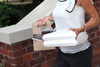 A Picture of product SCH-0719 White Pizza Clamshells, 9-1/4  x 9 x 1-11/16 in, 400/Case.