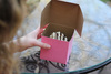 A Picture of product SCH-0803 Pink Non-Window Bakery Boxes, 6 x 4-1/2 x 2-3/4 in, 250/Case.