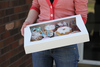 A Picture of product SCH-23033 White Window Bakery Boxes, 4 x 4 x 4 in, 200/Case.