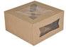 A Picture of product SCH-23053K Kraft Window Bakery Boxes, 10 x 10 x 5 in, 150/Case.