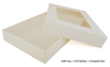 A Picture of product SCH-2495 1/2 Sheet Automatic Window Bakery Box Tops. 16 X 11-1/2 X 2-3/8 in. White. 250/Case.