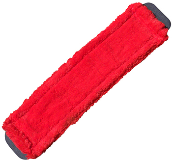 Unger® SmartColor Thick-Pile Restroom MicroMop Pads,  Microfiber, Heavy-Duty, 16 x 5, Red