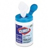 A Picture of product 601-711 Clorox Healthcare® Bleach Germicidal Wipes.  70 Wipes/Canister.  6 Canisters/Case.