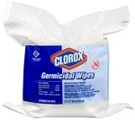 Clorox® Healthcare® Germicidal Wipes, 12 x 12, Unscented, 110/Canister, 2 Canisters/Case.