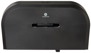 GP PRO 2-Roll Side-By-Side Jumbo Jr. High-Capacity Toilet Paper Dispenser. 22.100 X 4.800 X 12.100 in. Black.