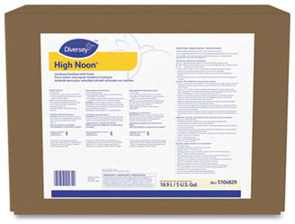 Box  Diversey™ High Noon Urethane-Fortified UHS Liquid Floor Finish. 5 gal. 1 Box.