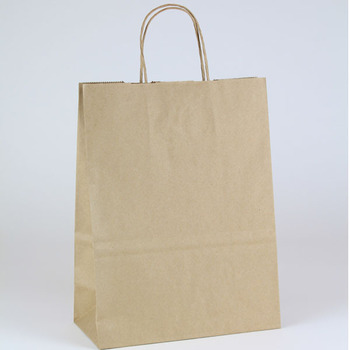 Recycled Kraft Paper Shopping Bags with Twist Handles. 60#. 8. X 4.5 X 10.25 in. 250 Bags/Case. Duro Tempo