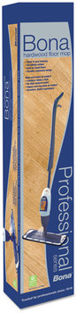 Bona® Hardwood Floor Mop, 15" Wide Microfiber Head, 52" Blue Plastic/Steel Handle