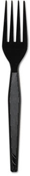Dixie® Plastic Cutlery, Heavyweight Forks, Black, 1,000/Case