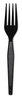 A Picture of product DXE-FH517 Dixie® Plastic Cutlery, Heavyweight Forks, Black, 1,000/Case