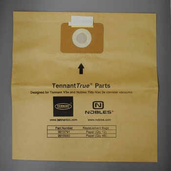 Vacuum Bag, Paper, Standard Bag Filtration Type for Vacuum Type Canister Vacuum Tidy Vac 3e. 12/Pack.