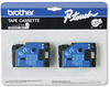 A Picture of product BRT-TC20 Brother® P-Touch® TC Series Standard Adhesive Laminated Labeling TapeCartridges for P-Touch Labelers, 1/2w, Black on White, 2/Pack