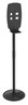A Picture of product KTK-SD200 Kantek Height Adjustable Floor Stand for Sanitizer Dispensers. 50-60 in. Black.