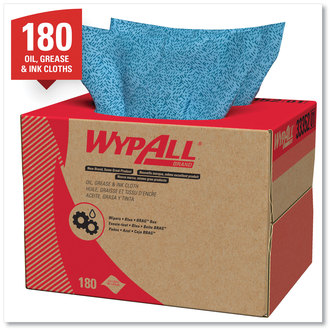 KIMTECH PREP* KIMTEX* Wipers. Brag Box. 12.1" x 16.8". Blue Color. 180 Wipers/Box.