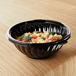 PrepServe Plastic Bowls. 160 oz. Black. 25 count.