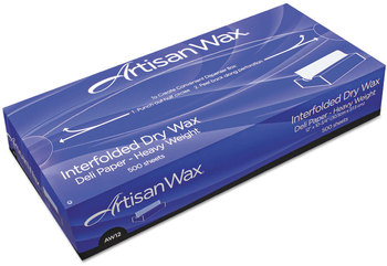Bagcraft Interfolded Dry Wax Artisan Deli Paper, 10 x 10.75, White, 500/Box, 12 Boxes/Case