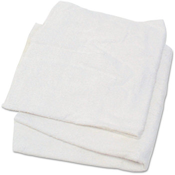 HOSPECO® Woven Terry Rags, White, 15 x 17, 25 lb/Case