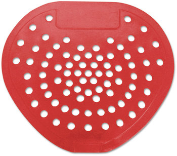 HOSPECO® Health Gards® Vinyl Urinal Screen, Cherry Scent, 7.75 x 6.88, Red, Dozen
