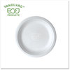 A Picture of product ECO-EPP016NFA Eco-Products® Vanguard Renewable and Compostable Sugarcane Plates, 6" dia, White, 1,000/Case