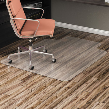 Alera® Non-Studded Chair Mat for Hard Floor All Day Use Floors, 36 x 48, Lipped, Clear