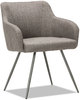A Picture of product ALE-CS4351 Alera® Captain Series Guest Chair 23.8" x 24.6" 30.1", Gray Tweed Seat, Back, Chrome Base