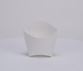 French Fry Food Scoop Containers. Medium. 5.5 oz. 3 7/64 X 2 X 4 9/64 in. White. 1000/case.