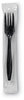 A Picture of product DXE-PFH53C Dixie® Individually Wrapped Heavyweight Polypropylene Forks. Black. 1,000/Case