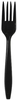 A Picture of product DXE-PFH53C Dixie® Individually Wrapped Heavyweight Polypropylene Forks. Black. 1,000/Case