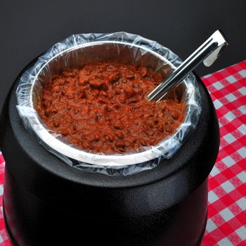 Elkay Plastics Value Plus Poly Pan Liners, 6 & 7 Quart Round Pans. 0.48 mil. 15 X 15 in. 200/case.